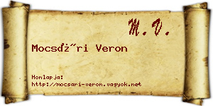 Mocsári Veron névjegykártya